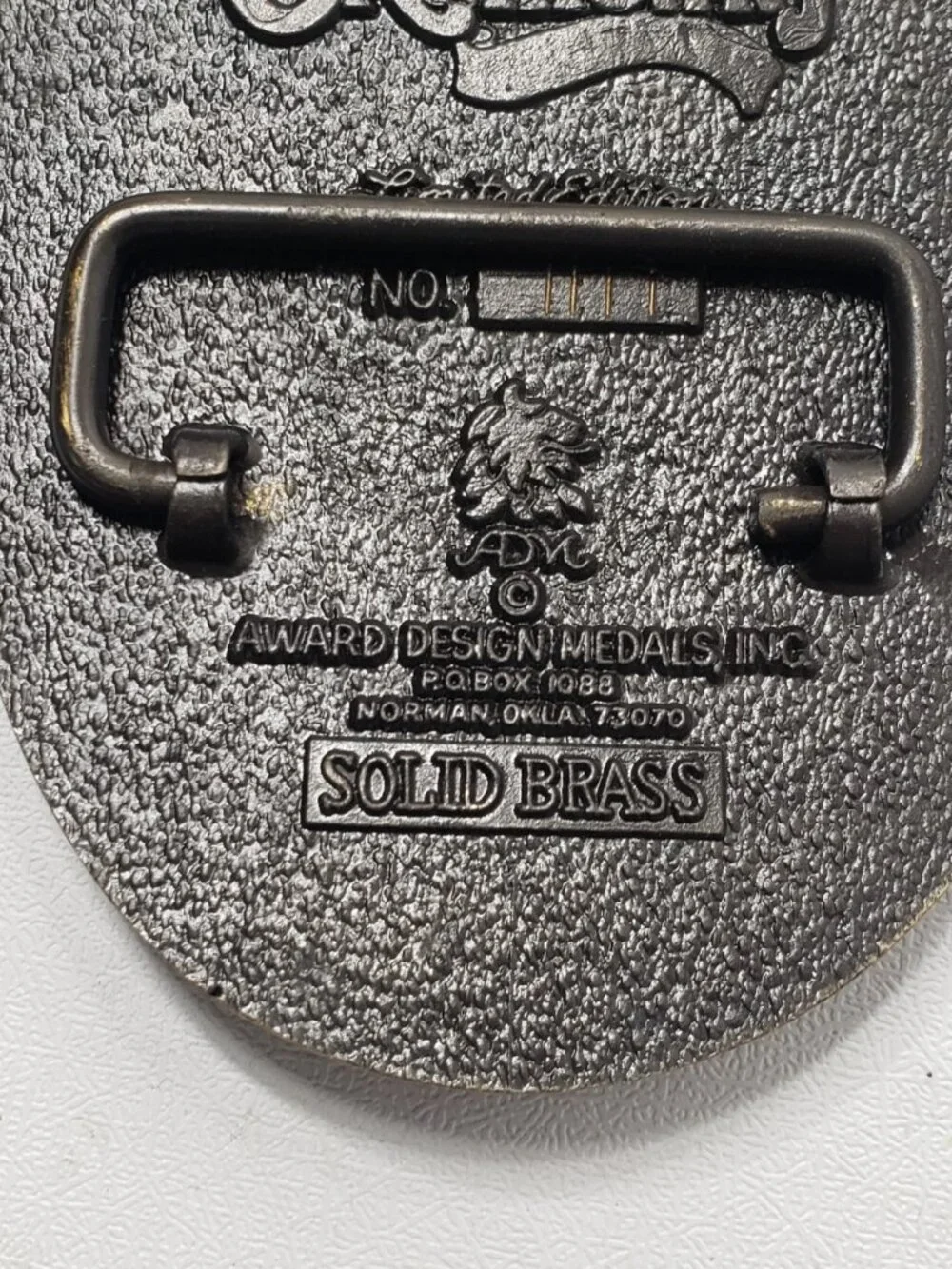 1989 85th State Fair of Oklahoma Water Wonderland Limited Edition Belt Buckle